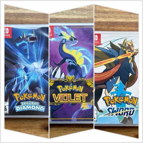 Authentic Cases ONLY Nintendo Switch for Pokemon SWORD,VIOLET DIAMOND NO GAMES! - Picture 1 of 16